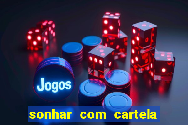 sonhar com cartela de bingo